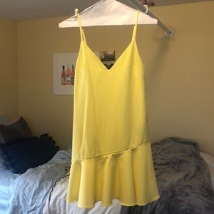 Lovers and Friends yellow ruffled dress